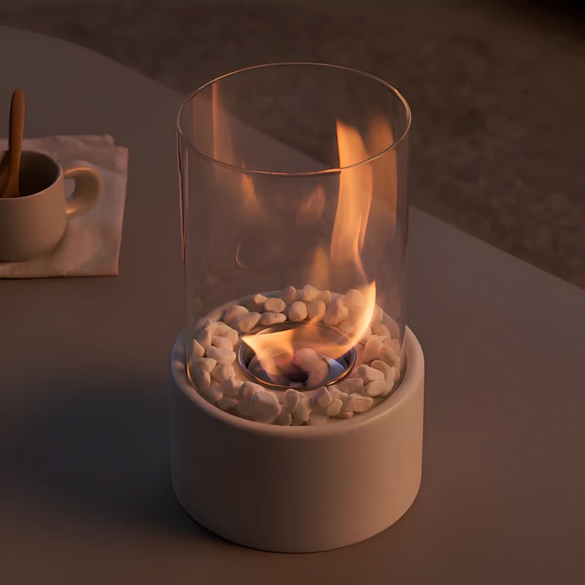 Tabletop Fireplace for Ambient Lighting – Portable Clean-Burning Design | ribuella