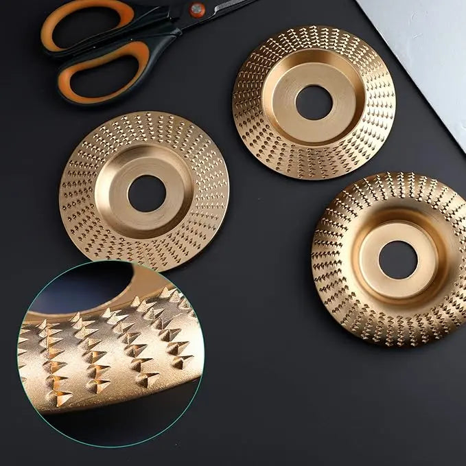 TimberEdge 3-Piece Wood Carving Disc Set | Unleash Flawless Precision and Effortless Control in Every Cut | ribuella