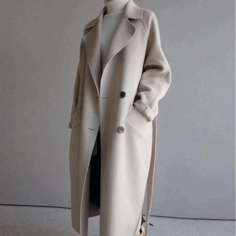 Stylish Long Coat in Jasmine Color | ribuella