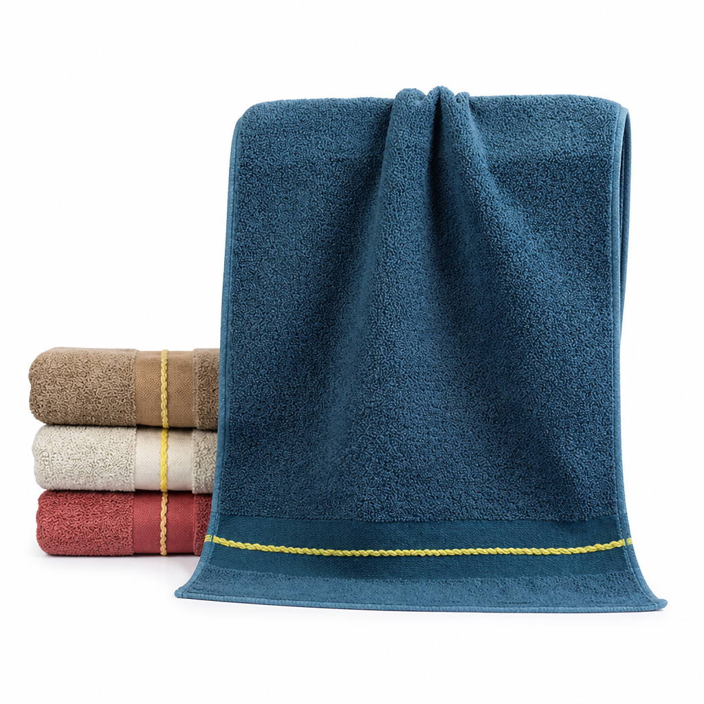 Ultra-Absorbent Cotton Terry Jacquard Bath Towel | ribuella
