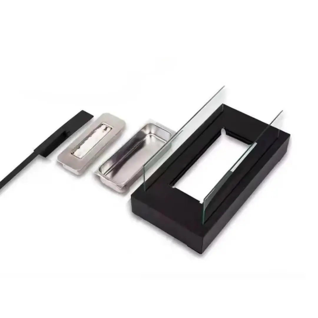 Tabletop Fireplace with Bio-Ethanol - Real Flame, Smoke-Free - Glass Windshield | ribuella