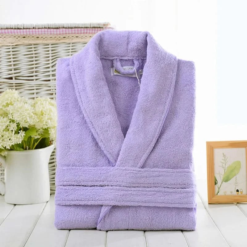 Unisex Cotton Bathrobe with Soft Terry Texture for Comfort | ribuella