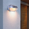 Nowoczesna owalna zewnętrzna lampa ścienna Vorn, wodoodporna, 2 warianty kolorystyczne