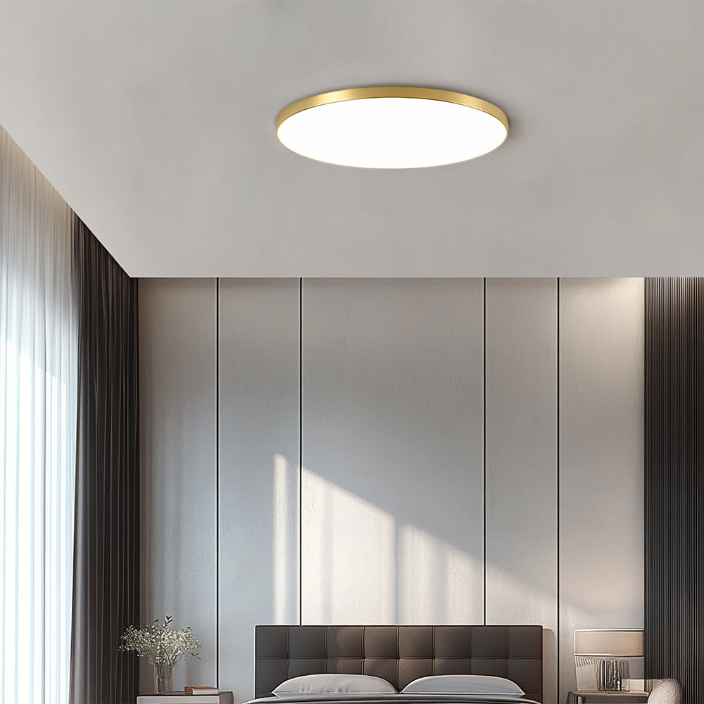 Moderne rund LED-loftslampe med tæt montering og cirkulært design