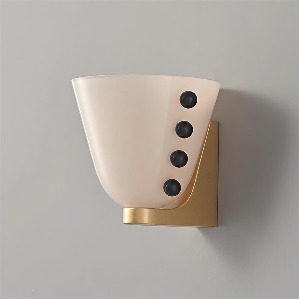 Gemma Asymmetrical Layered Shade Wall Lamp Sculptural Profile