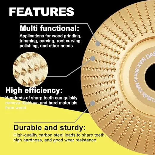 TimberEdge 3-Piece Wood Carving Disc Set | Unleash Flawless Precision and Effortless Control in Every Cut | ribuella