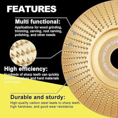 TimberEdge 3-Piece Wood Carving Disc Set | Unleash Flawless Precision and Effortless Control in Every Cut | ribuella
