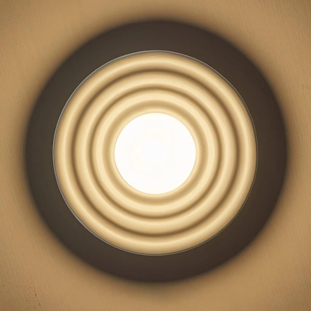 Francie Ceiling Light, Circular Disc Shape, Wabi Sabi Details, Warm Ambient Glow