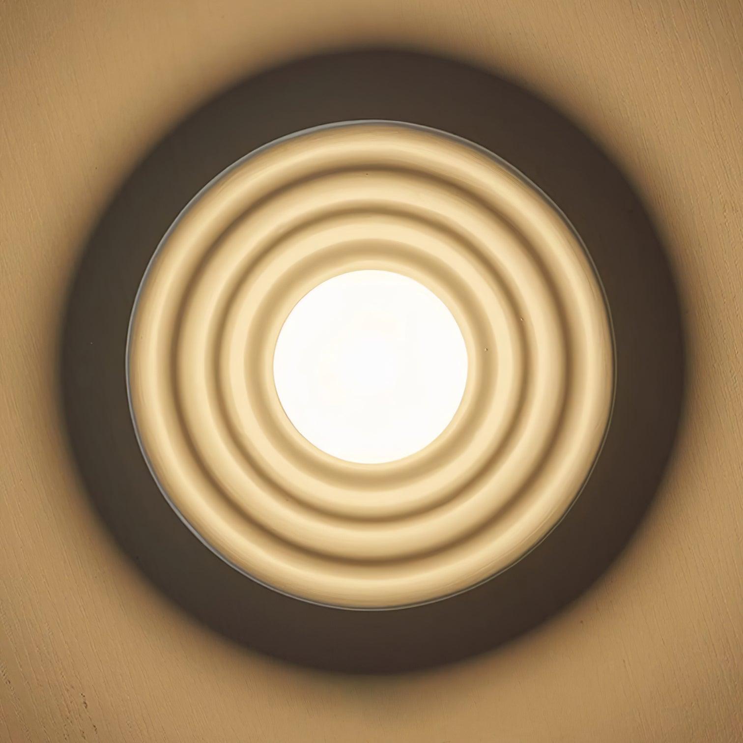 Francie Ceiling Light, Circular Disc Shape, Wabi Sabi Details, Warm Ambient Glow