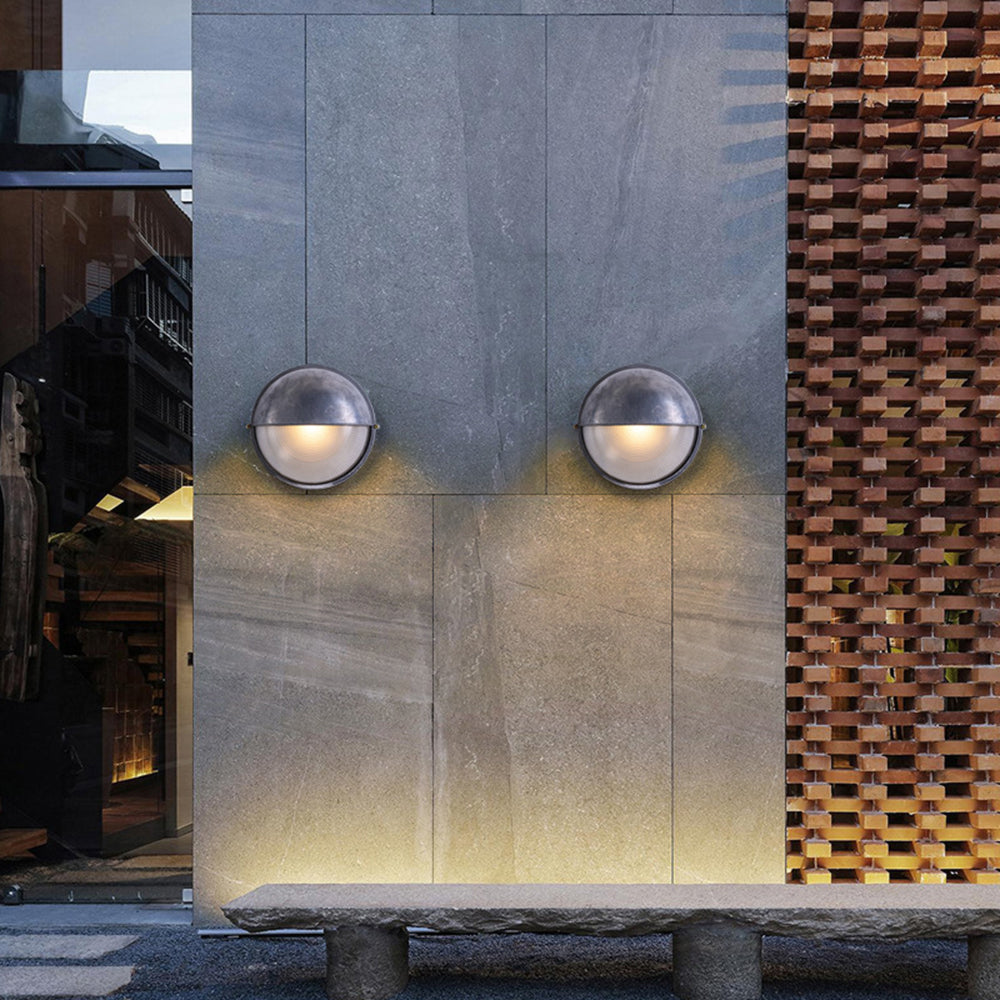 Vorn Modern Oval Outdoor Waterproof Wall Lamp, 2 Color Options