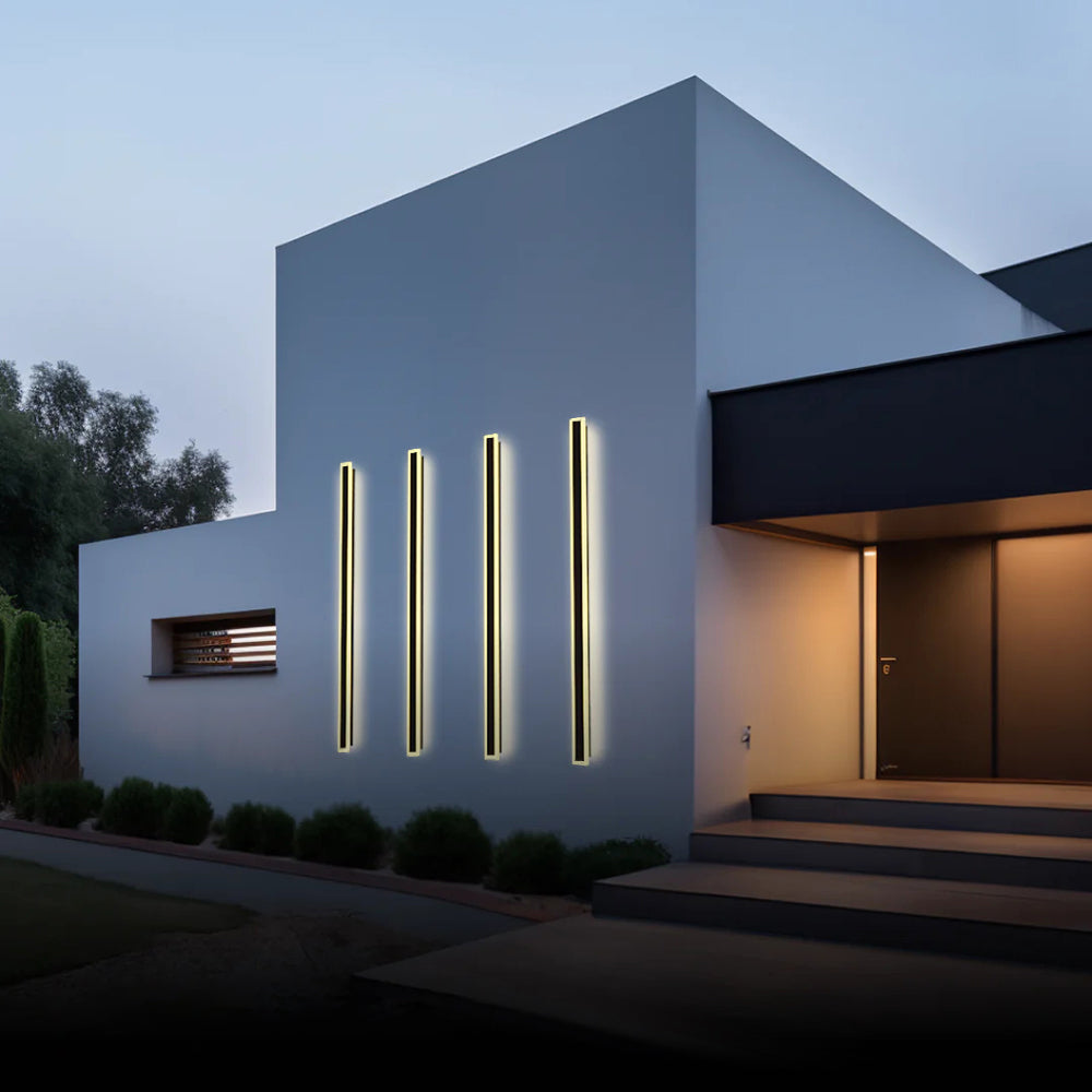 Vynn Linear Outdoor Wall Lamp, Matte Black Garden Light