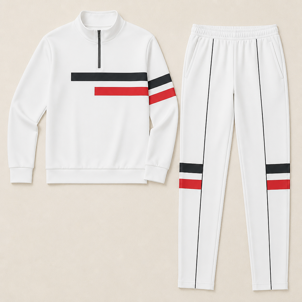 RevitaFit – Striking Color-Block Two-Piece Set with Half-Zip Mock Neck | ribuella