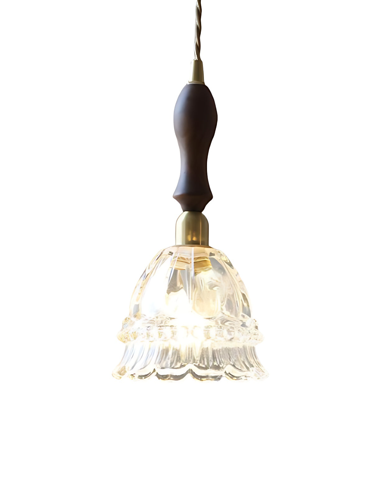 Glass Jellyfish Pendant Light M38, French Pastoral, Compact
