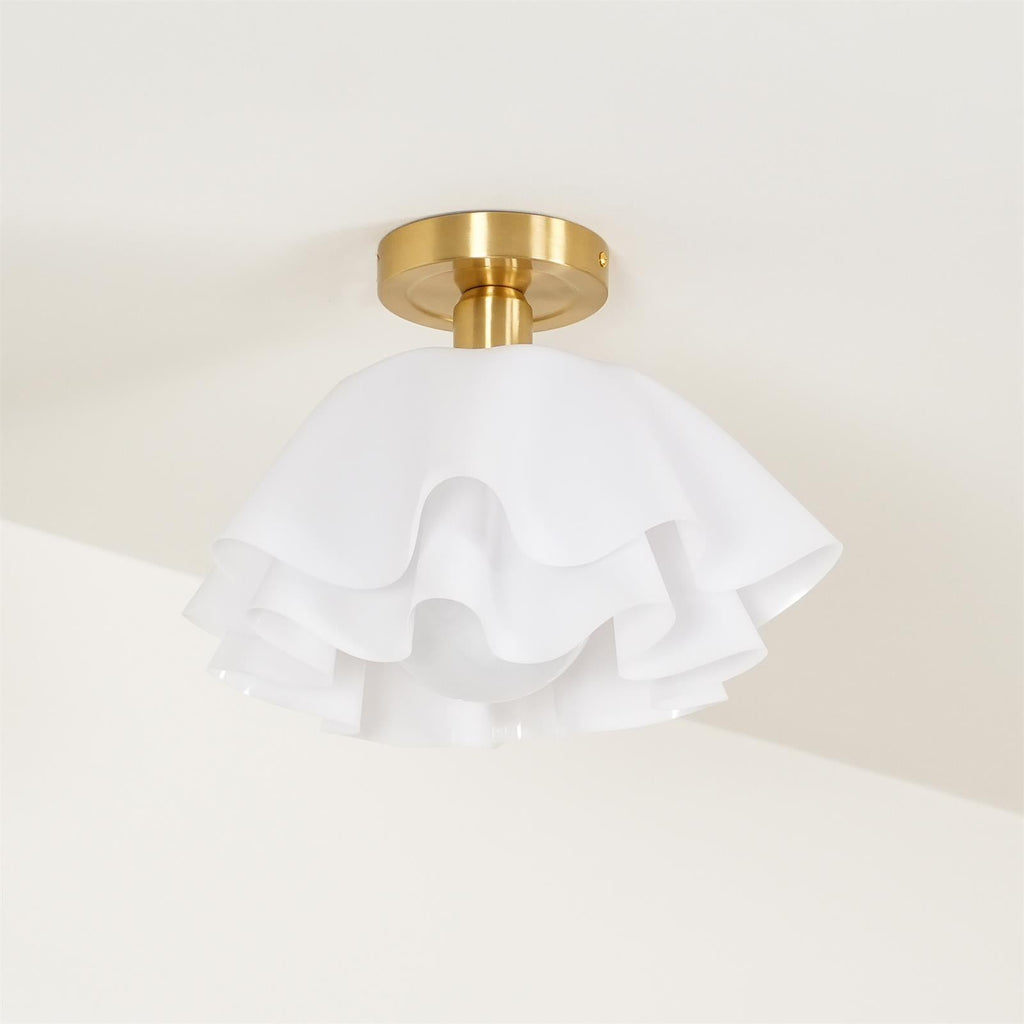 Gailon Contemporary Pleated Drum Ceiling Light Fixture