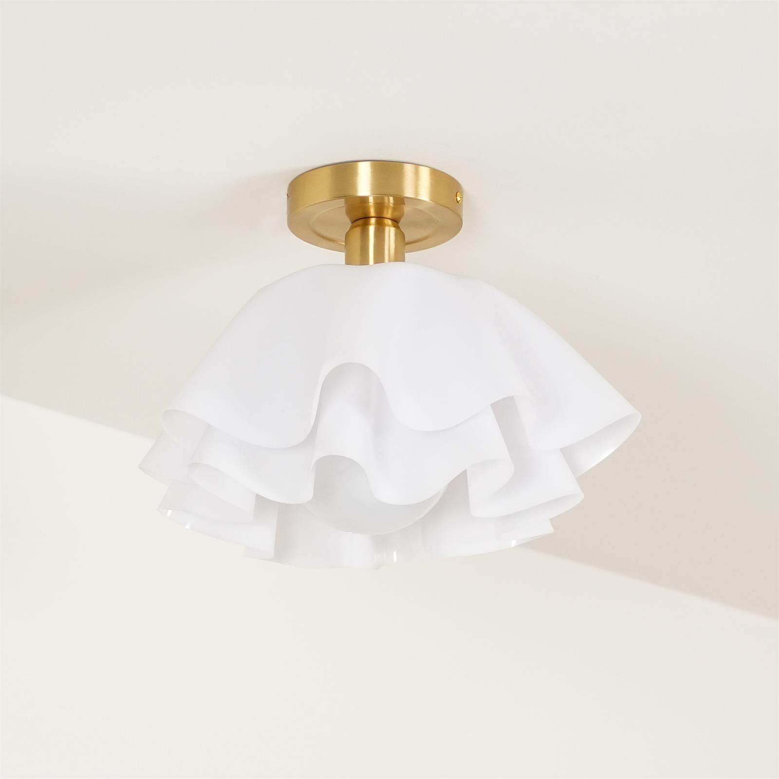 Gailon Contemporary Pleated Drum Ceiling Light Fixture