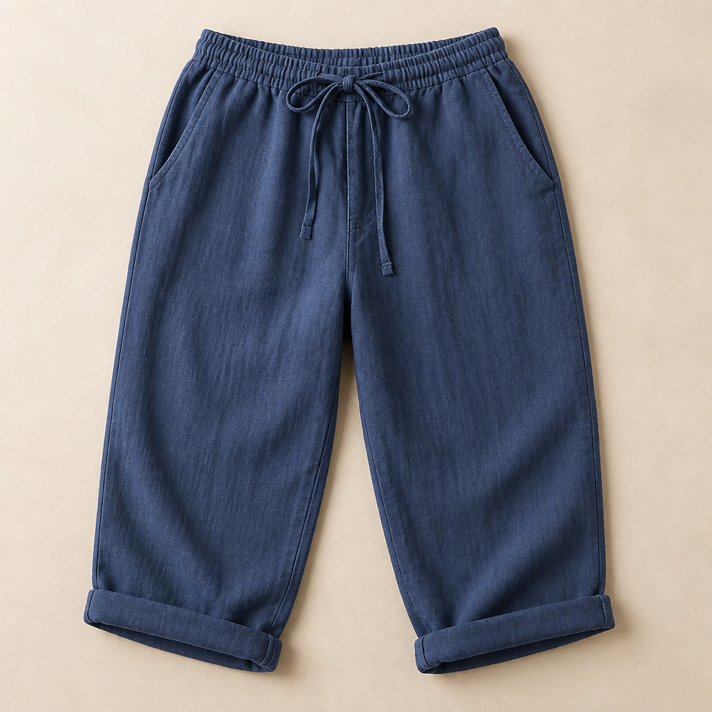 SenseLuxe – Airy Cotton-Linen Capri Pants Featuring Rolled Cuffs | ribuella