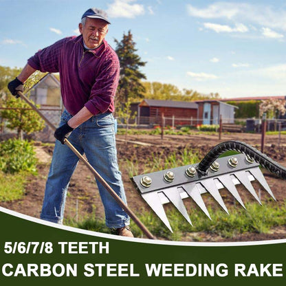TerraEdge Carbon Steel Weed Rake | Effortless Power That Protects and Revives Your Garden | ribuella
