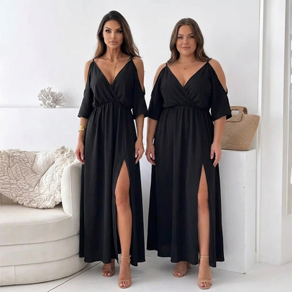 SerenAura V-Neck Dress | Own Every Room with Bold, Effortless Confidence | ribuella