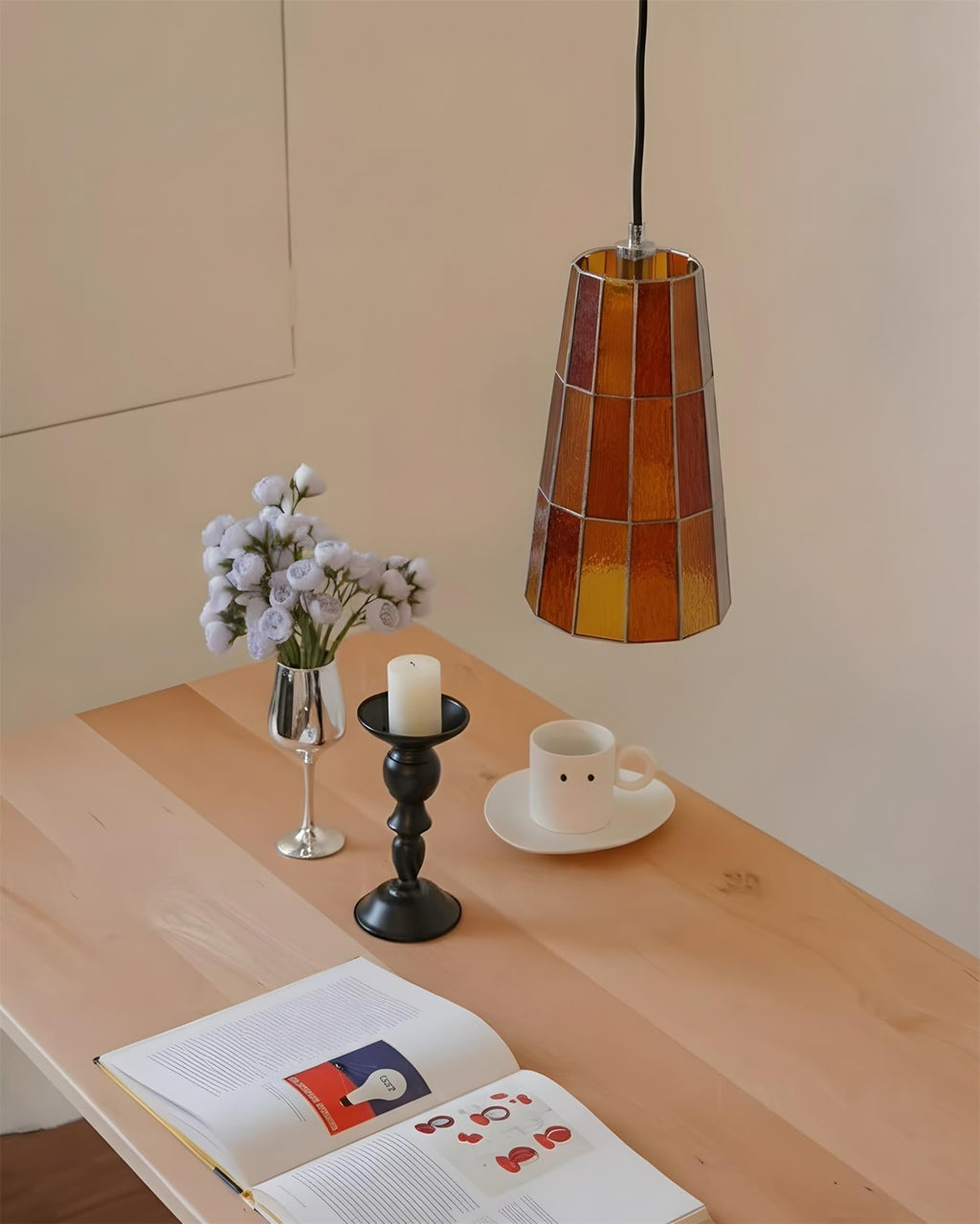 Fun Guy Pendant Lamp Conical Colorful Shade E14 Socket Single Bulb Hardwired