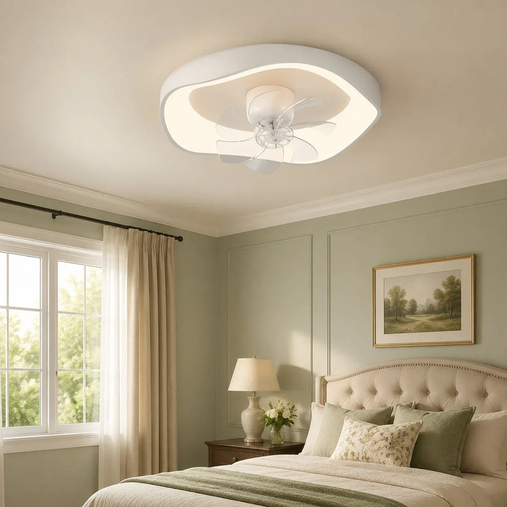 Full Spectrum Eye-Care Ceiling Fan Light — Compact Low Profile Design