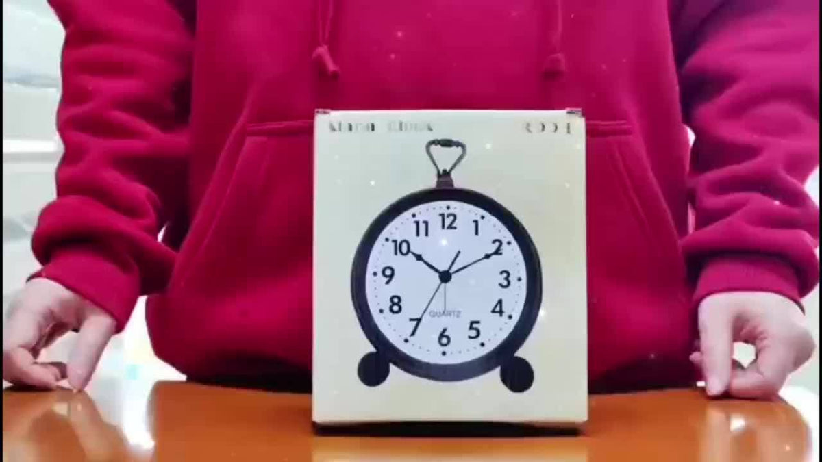 静音クォーツムーブメントの目覚まし時計、ヴィンテージメタルデザイン | ribuella
