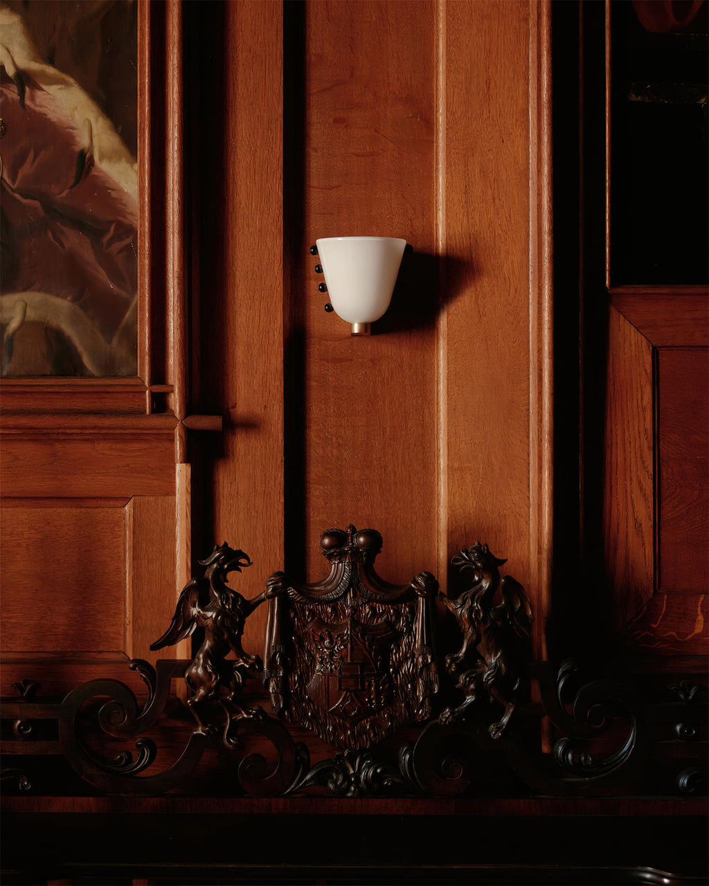 Gemma Asymmetrical Layered Shade Wall Lamp Sculptural Profile