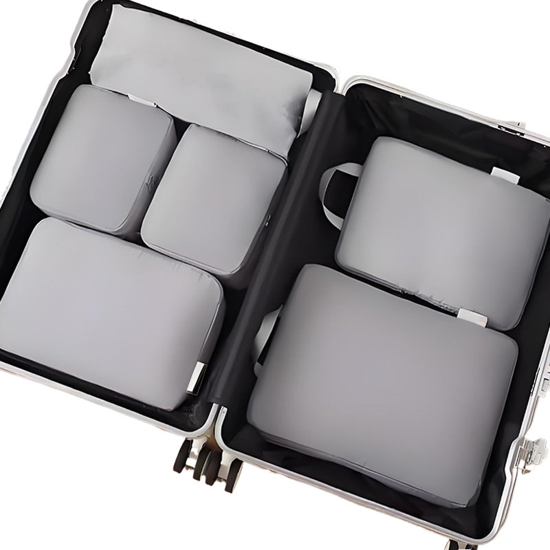 Set di 6 cubi da viaggio a compressione impilabili, organizzatori per valigia