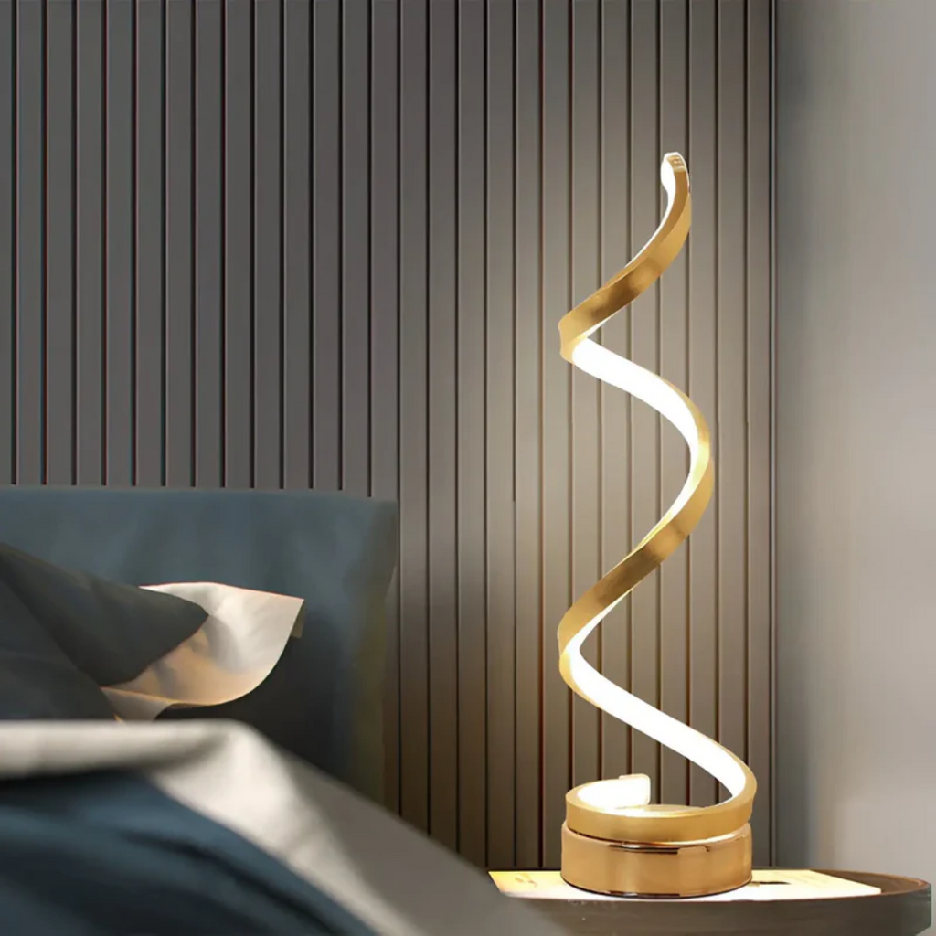 Lampada da scrivania a LED a spirale con regolazione dell'intensità - Design moderno da 19W | ribuella