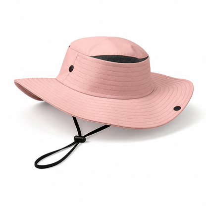 UPF 50 Breathable Foldable Sun Hat (Ponytail Hole & Chin Strap) | ribuella