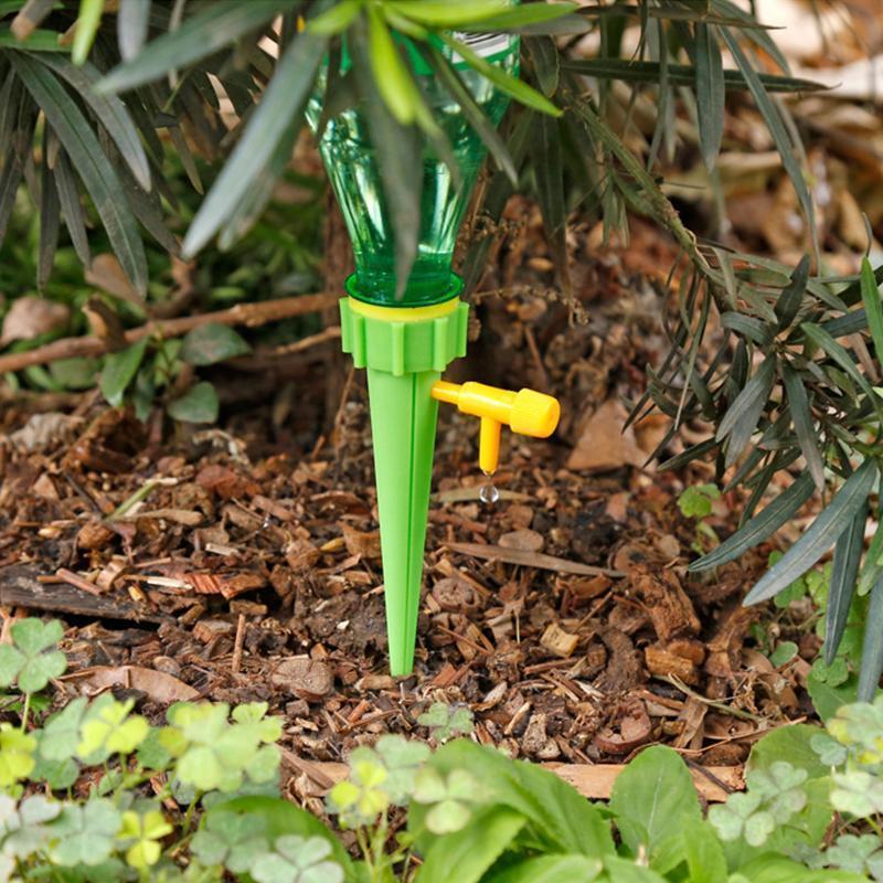 Set of 6 Plant Watering Devices with Bottle Adapter and Control Valve | ribuella