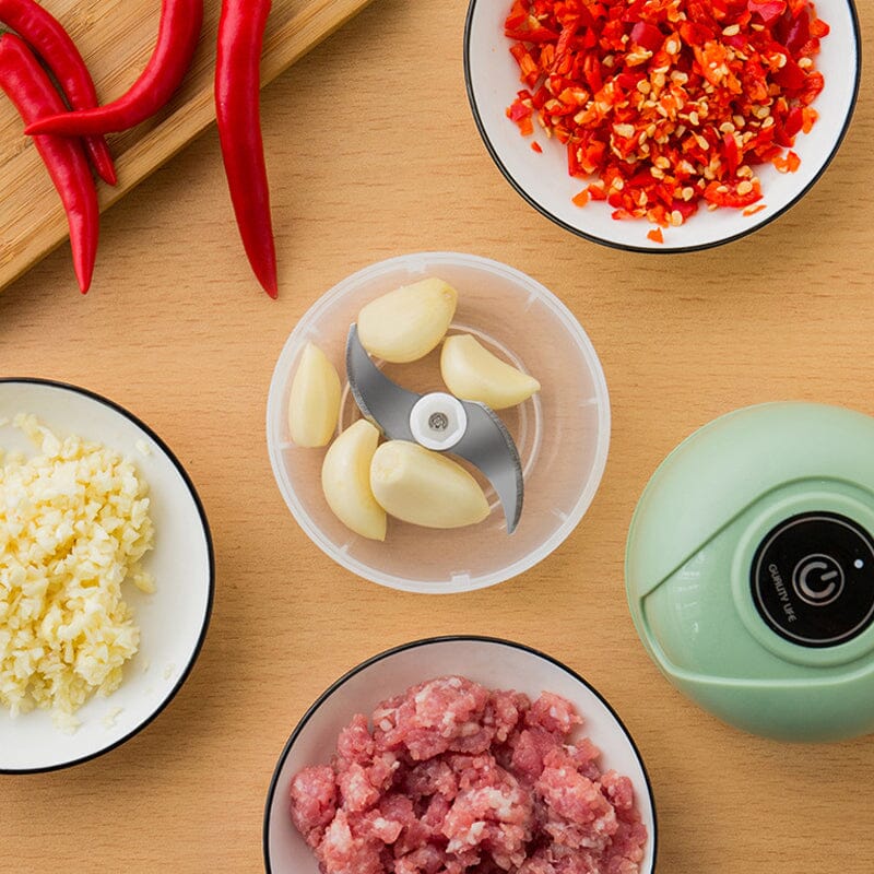 USB Rechargeable Garlic Chopper – Electric Food Processor | ribuella