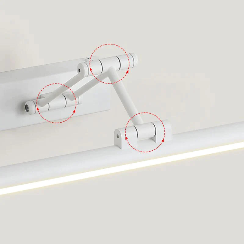Volo moderne lineare Schminkspiegel-Wandleuchte aus Metall mit LED und Spiegel