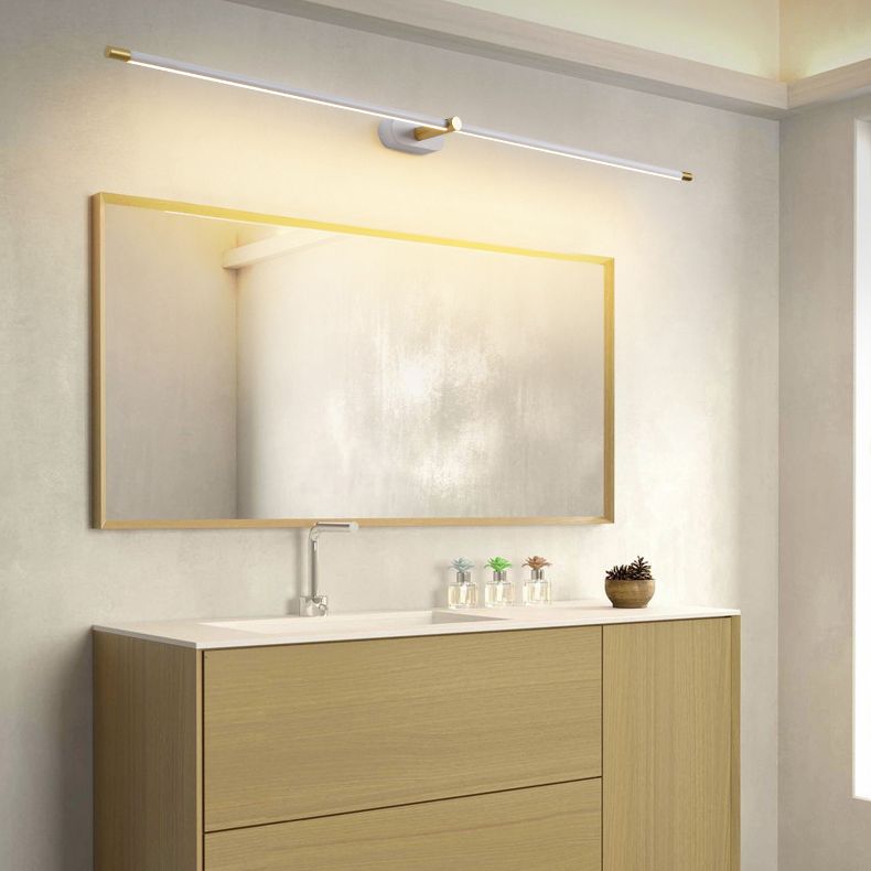 Ivox gull- og svart lineær vegglampe, ultratynt moderne design