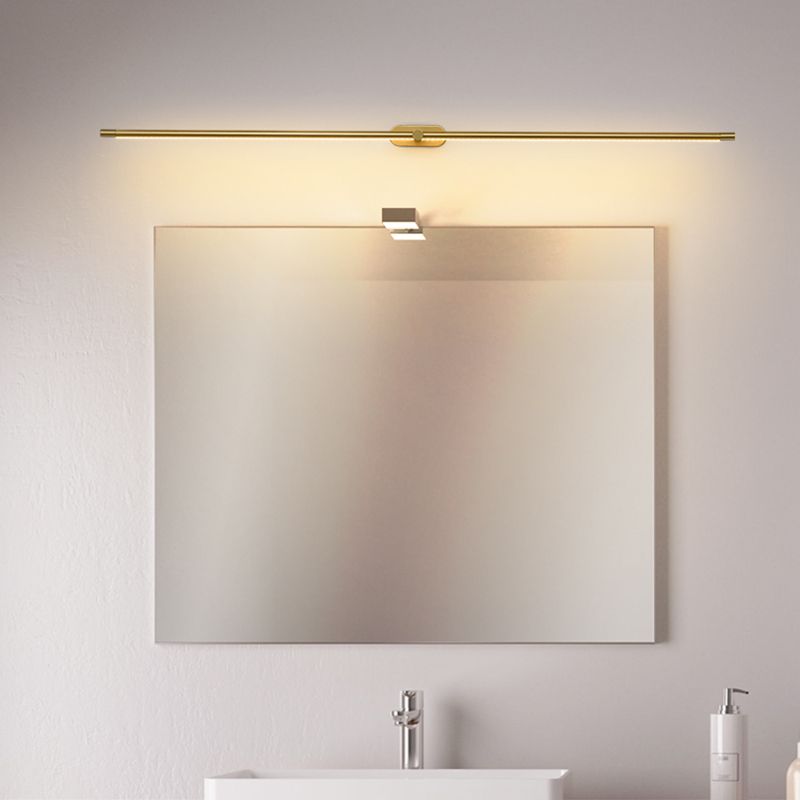 Ivox gull- og svart lineær vegglampe, ultratynt moderne design