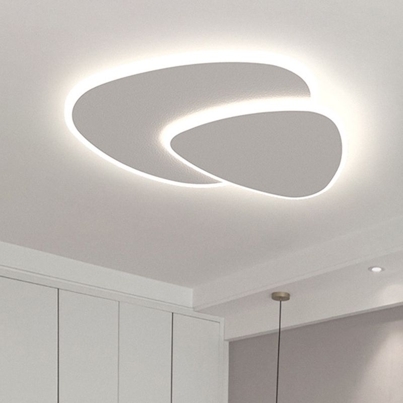Zeno Designer Geometric Oval Flush Mount Ceiling Light