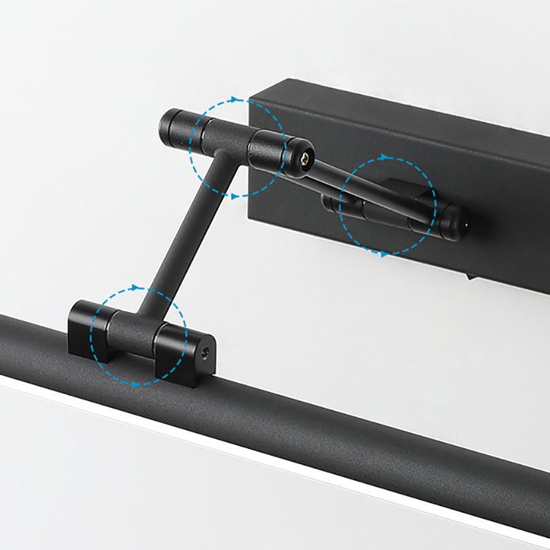 Volo moderne lineare Schminkspiegel-Wandleuchte aus Metall mit LED und Spiegel