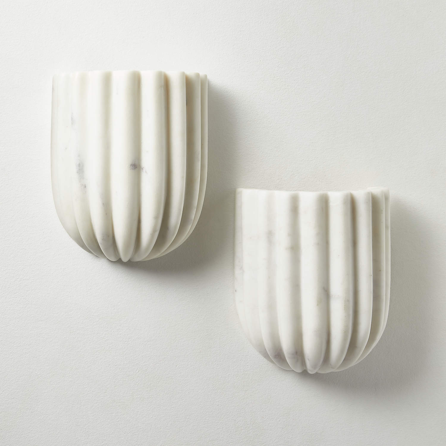 Fluted Glass Wall Lamp - Vertical Ribbed Shade, Warm Ambient Glow