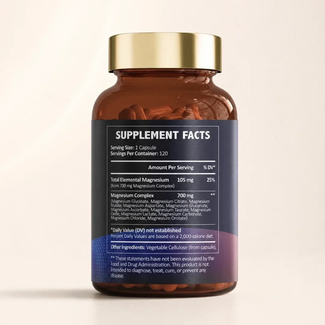 Formule de complément alimentaire au magnésium premium 12-en-1