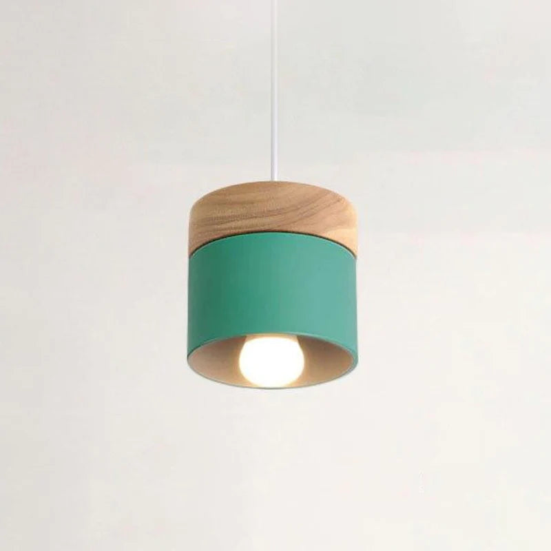 Suspension moderne Valentina en forme de boîte, structure en métal et bois pour ampoule E27