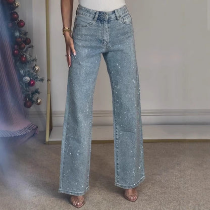 Jeans Droit Scintillant