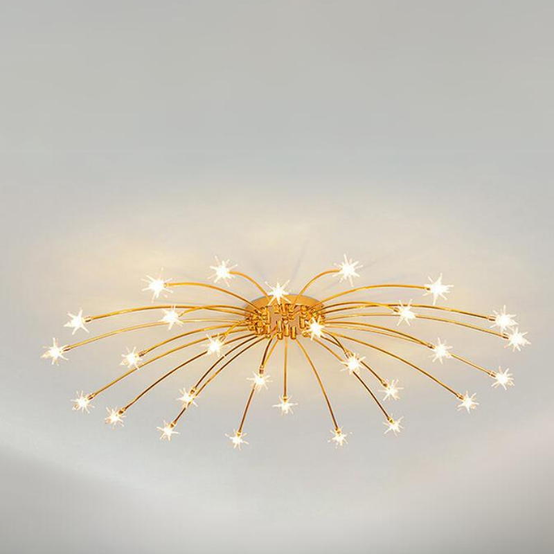 Arisha Art Deco Starry Glass Shade Flush Mount Ceiling Light