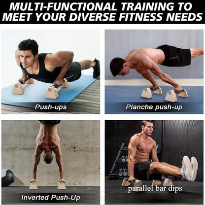Sturdy Wood Push-Up Bars for Effective Home Workouts | ribuella