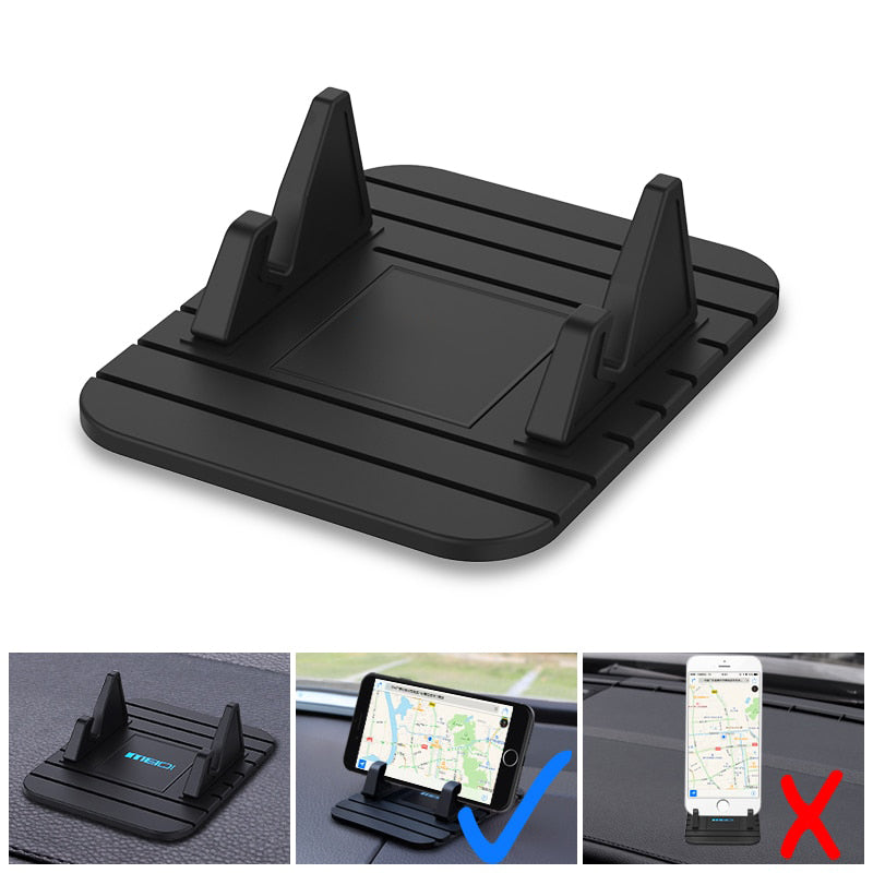 Support de téléphone compact pour tableau de bord, fixation antidérapante pour véhicule