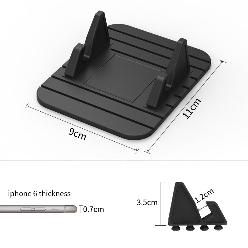 Support de téléphone compact pour tableau de bord, fixation antidérapante pour véhicule