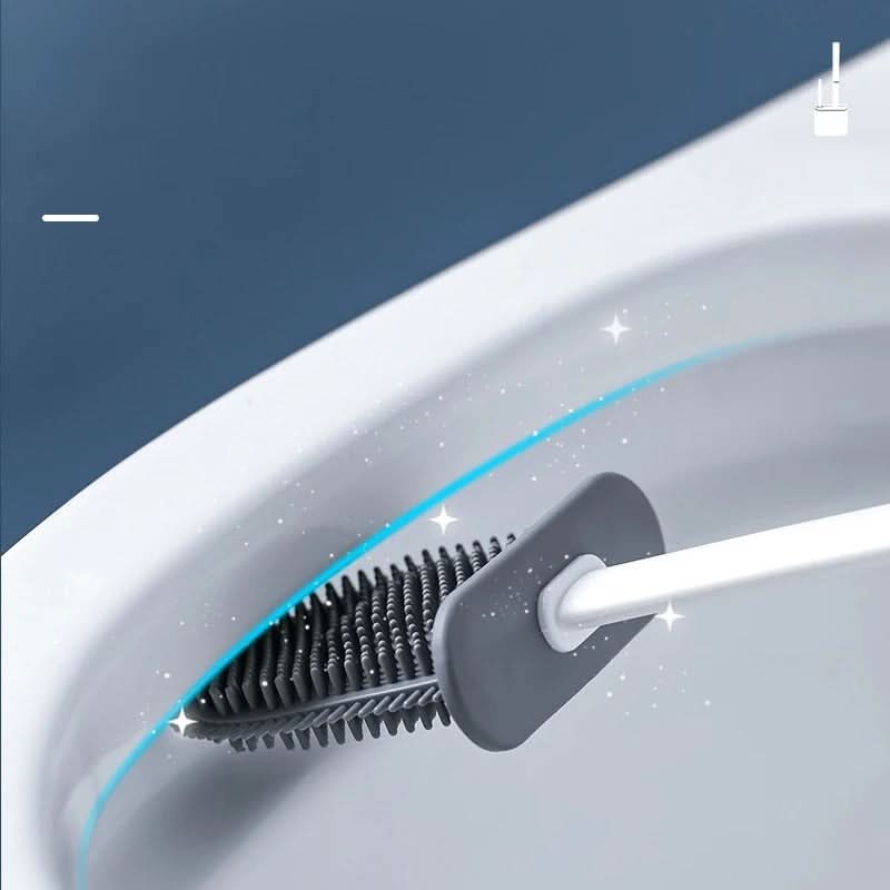 Silicone Toilet Brush Set with Flat Head Design | ribuella
