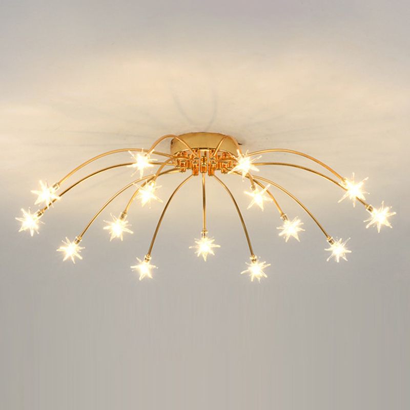 Arisha Art Deco Starry Flush Mount Ceiling Light - Neutralighting