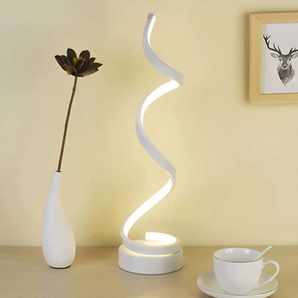 Lampada da scrivania a LED a spirale con regolazione dell'intensità - Design moderno da 19W | ribuella