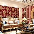 Self-Adhesive Vintage Damask Wallpaper with 3D Embossed Design | ribuella