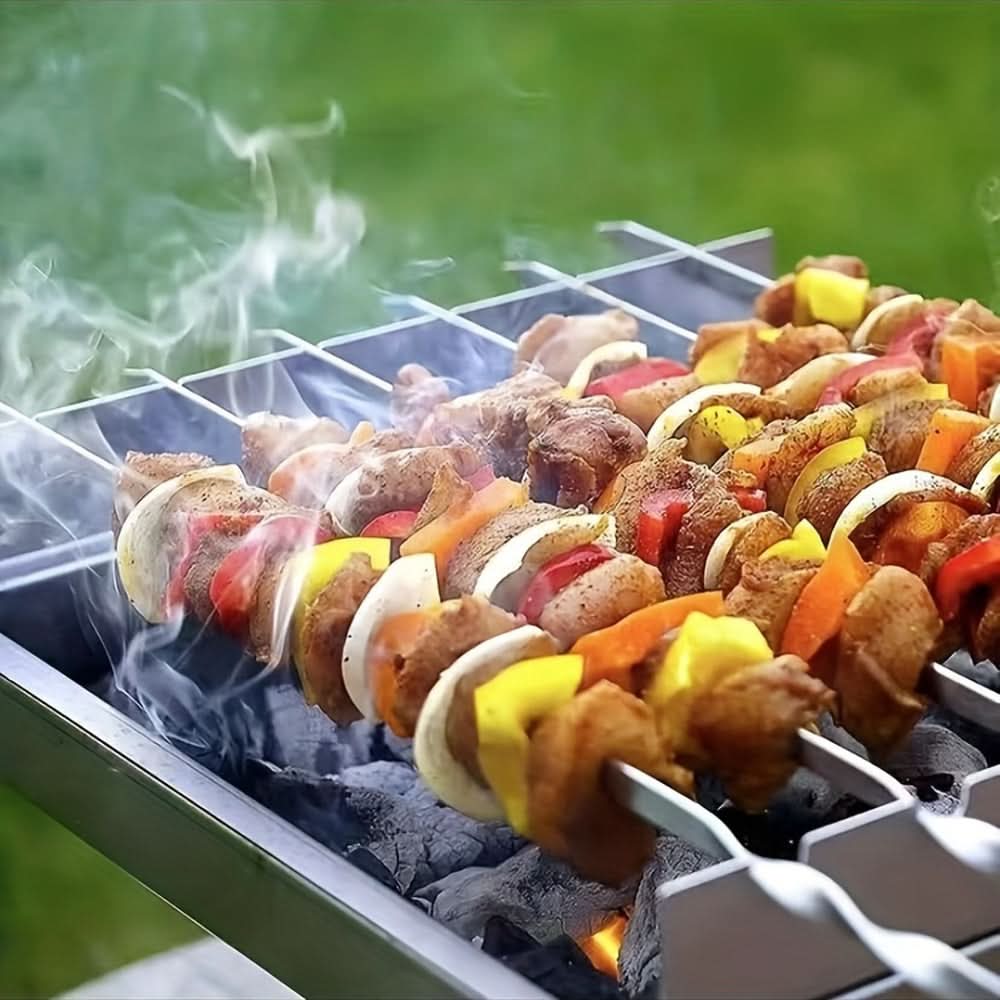 Juego de brochetas de acero inoxidable para barbacoa | ribuella