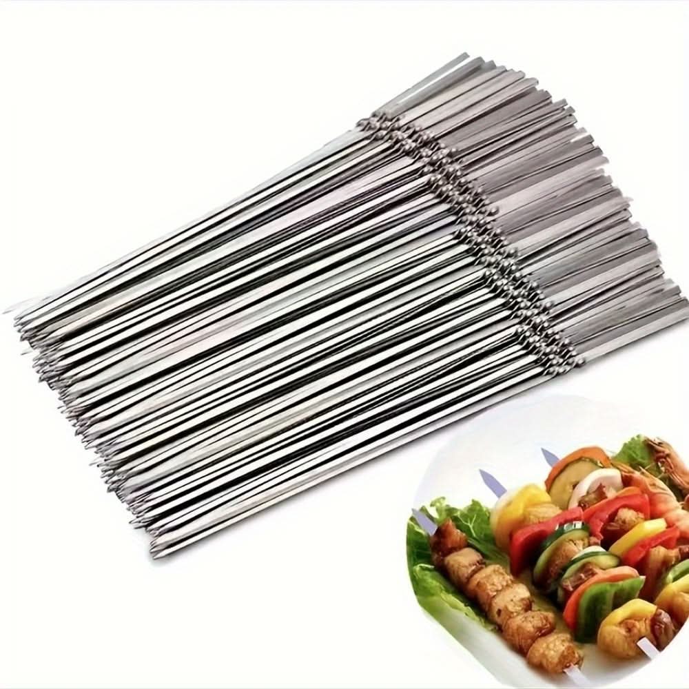 Juego de brochetas de acero inoxidable para barbacoa | ribuella